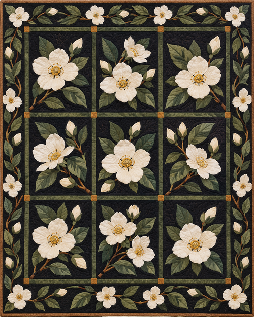 Georgia Flower Garden quilt blanket design