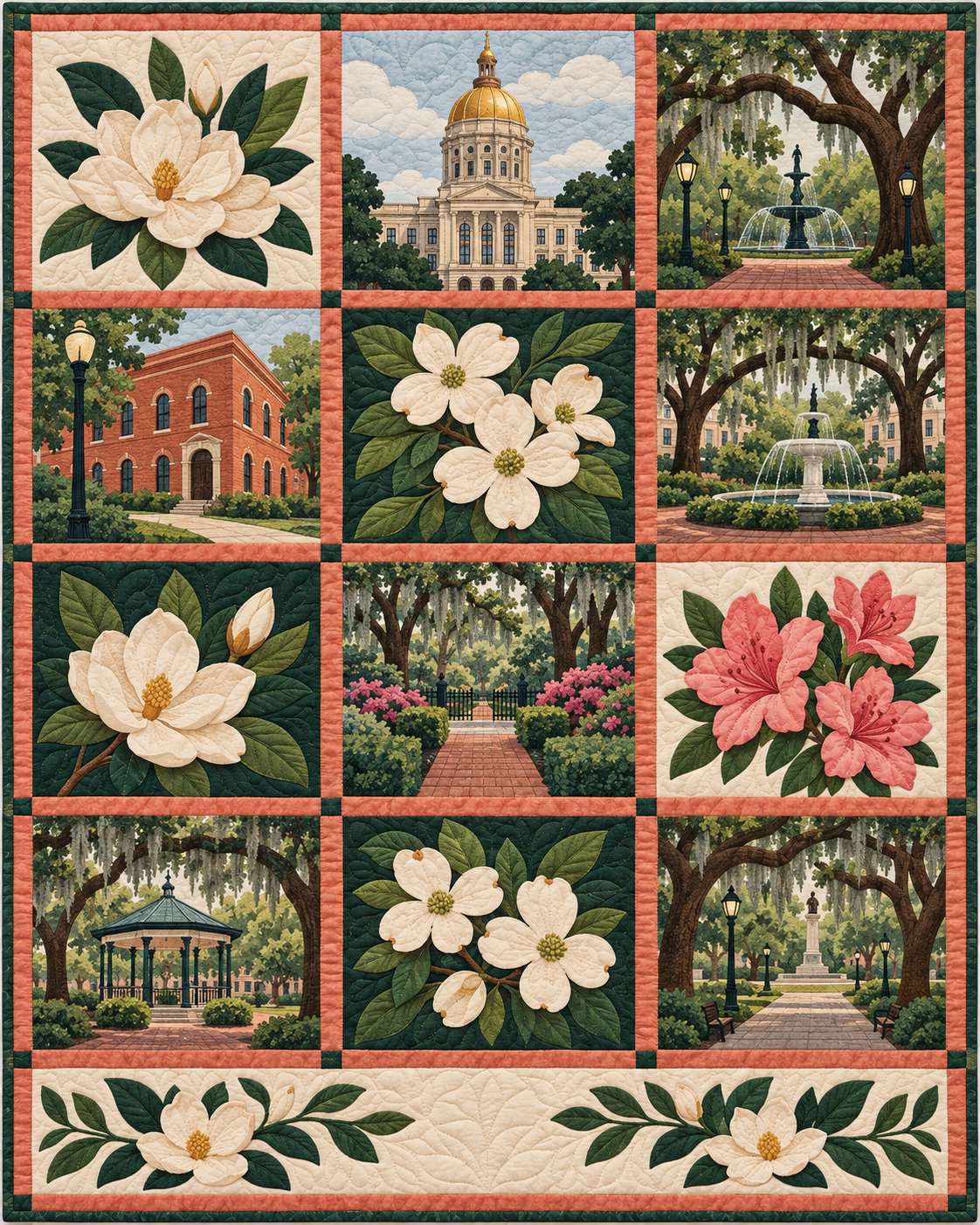 Georgia Heritage Album quilt blanket design