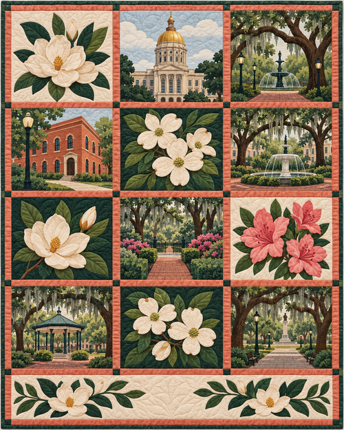 Georgia Heritage Album quilt blanket design