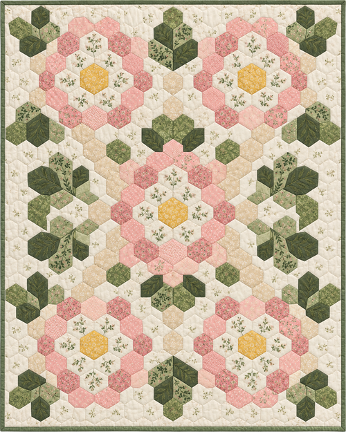 Georgia Garden Hexagons quilt blanket design