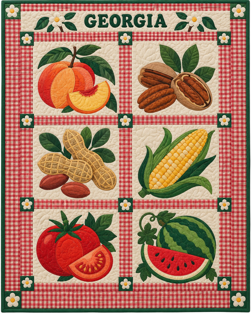 Georgia Local Table quilt blanket design