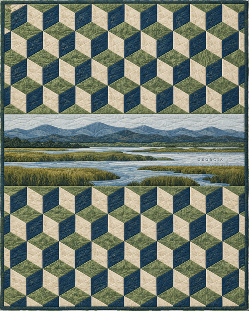 Georgia Diamond Horizon quilt blanket design