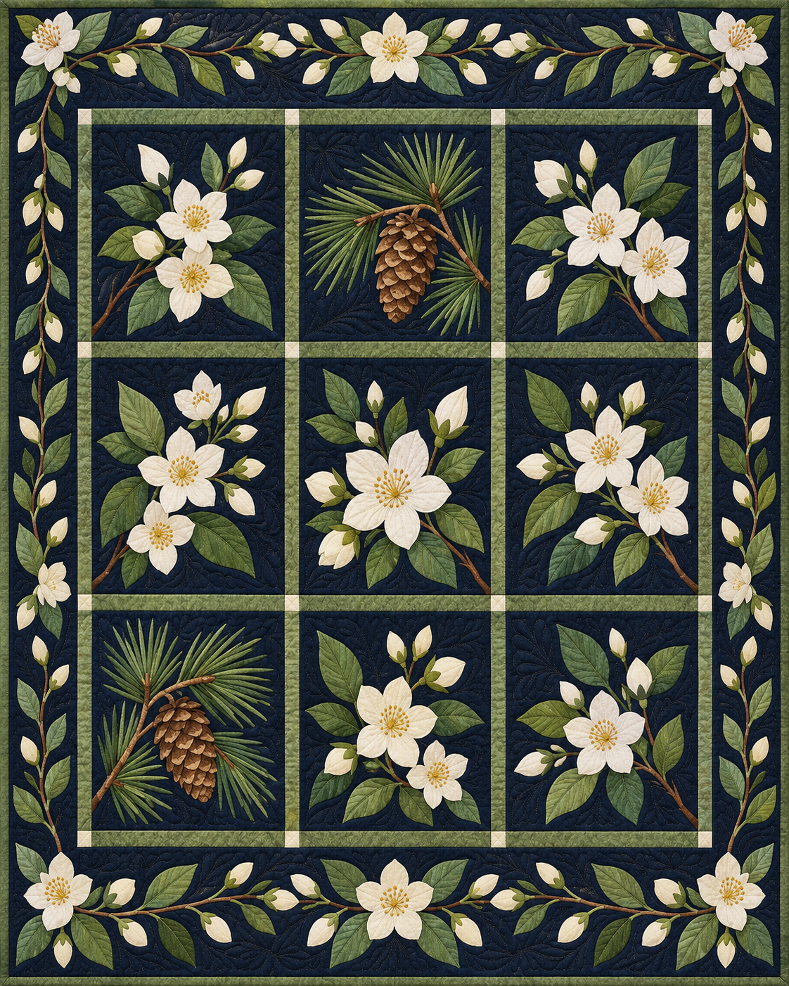 Idaho Flower Garden quilt blanket design