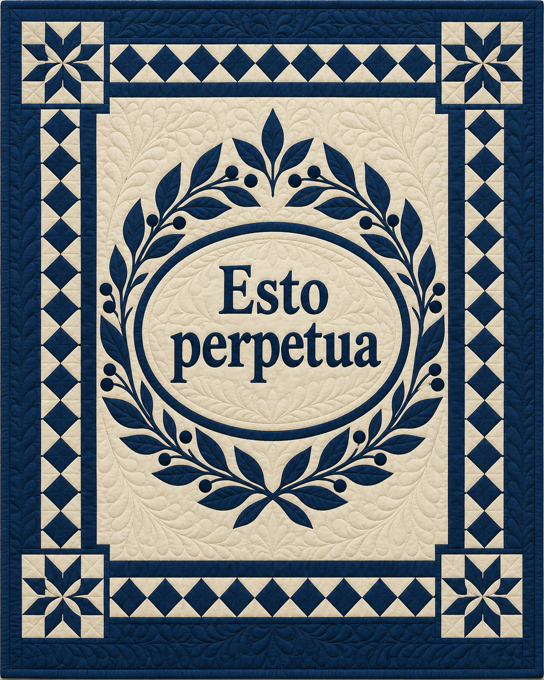 Idaho Motto Medallion quilt blanket design