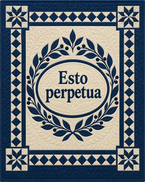 Idaho Motto Medallion quilt blanket design