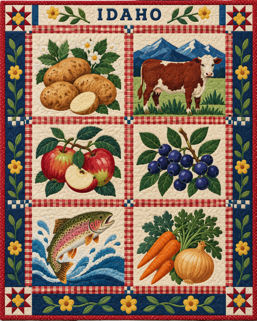 Idaho Local Table quilt blanket design