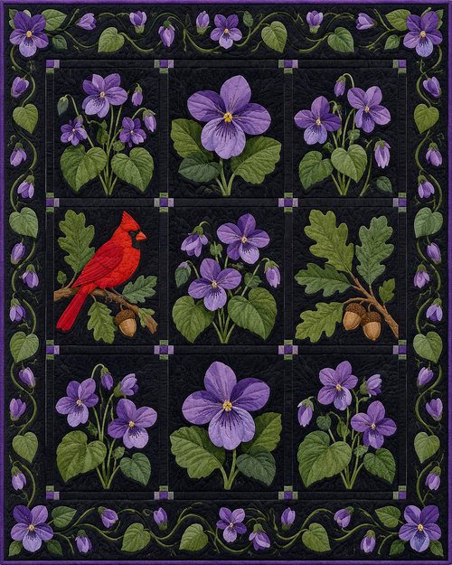 Illinois Flower Garden quilt blanket design