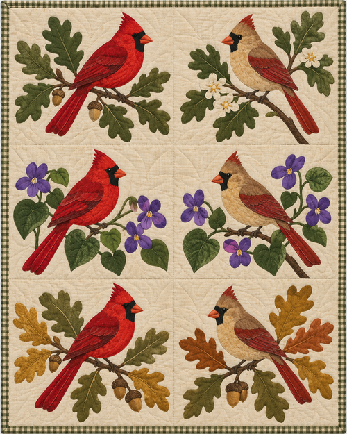 Illinois Birdsong quilt blanket design