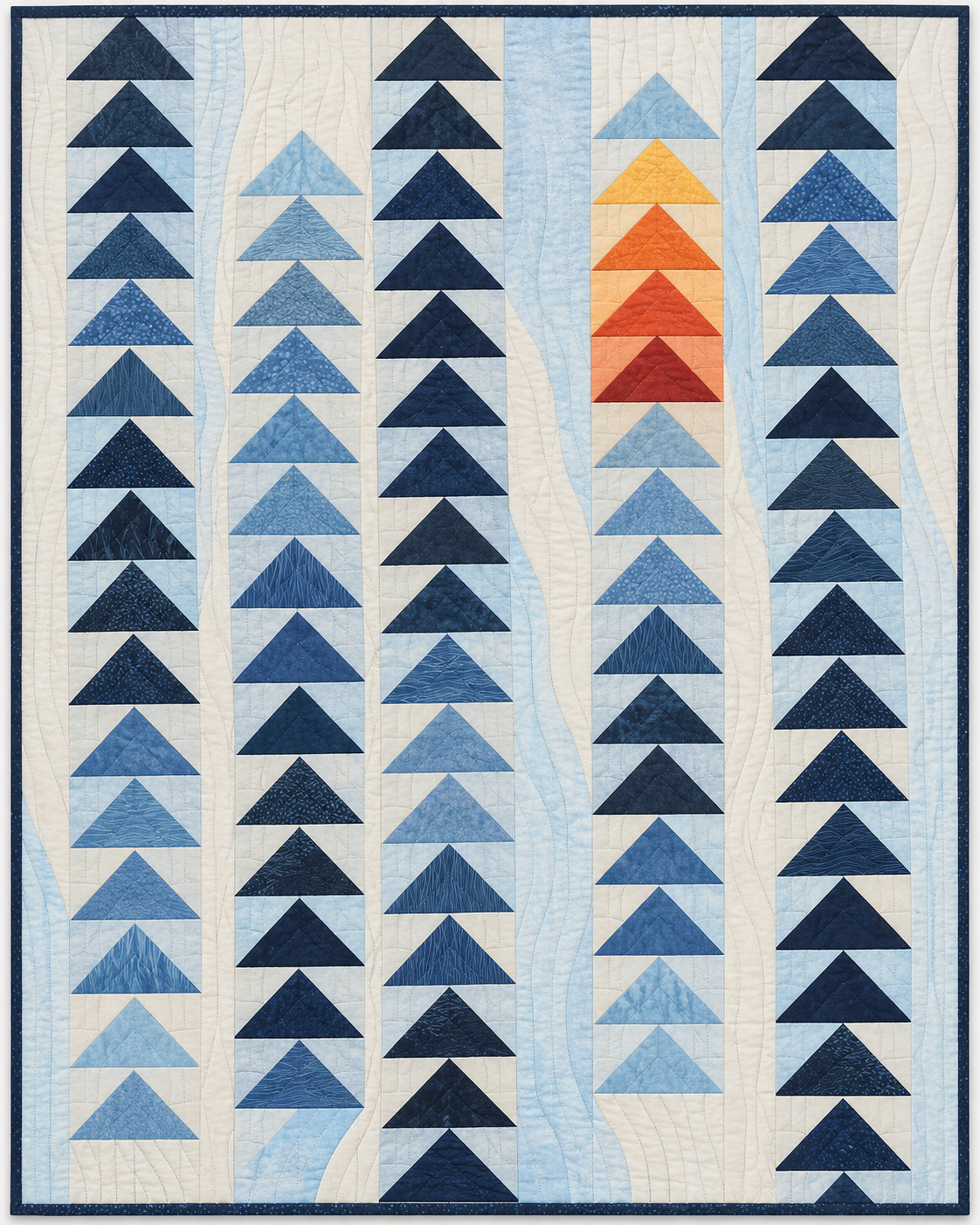 Illinois Waterway Geese quilt blanket design