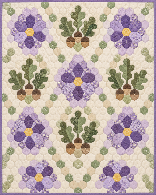 Illinois Garden Hexagons quilt blanket design