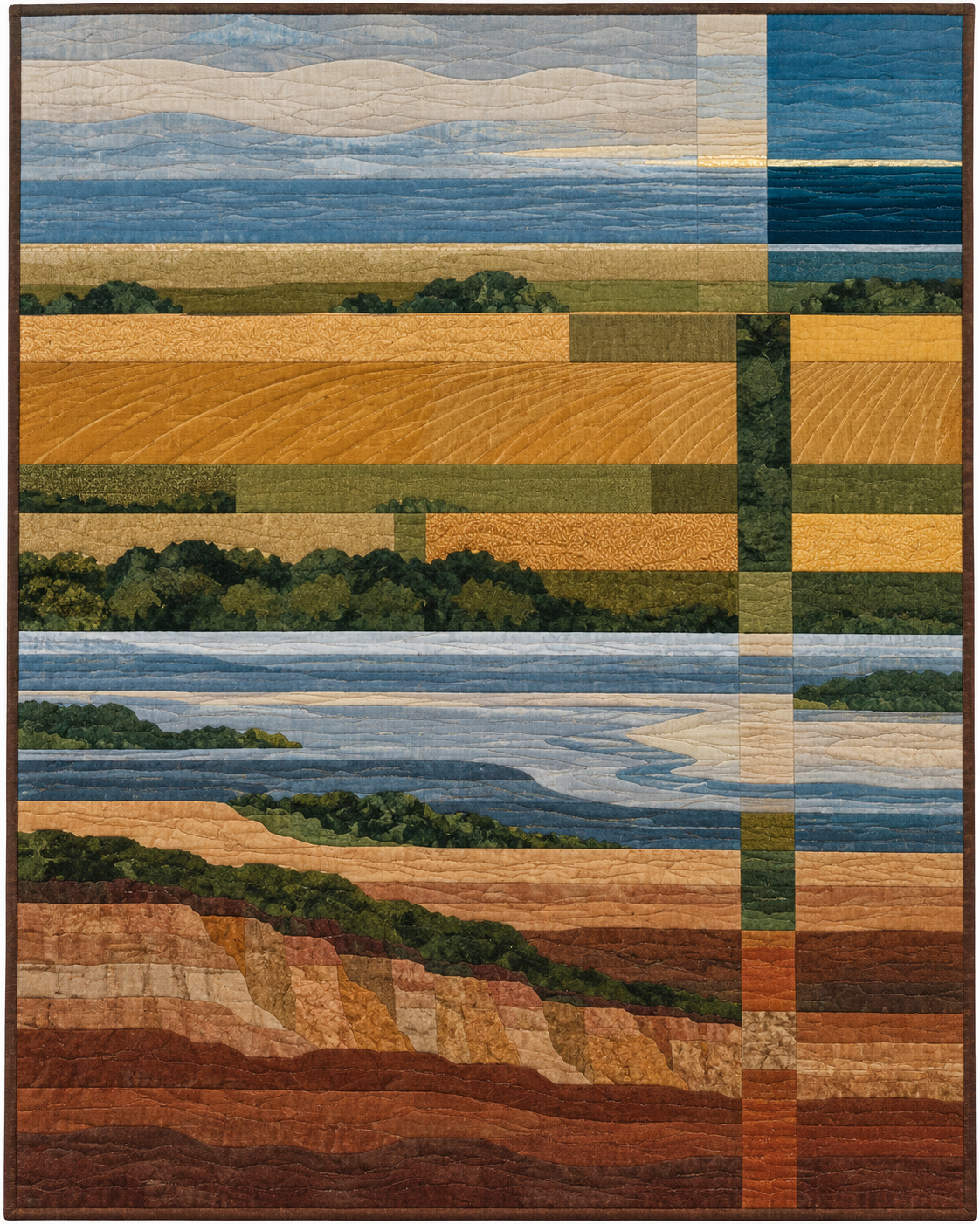 Illinois Landscape Strata quilt blanket design
