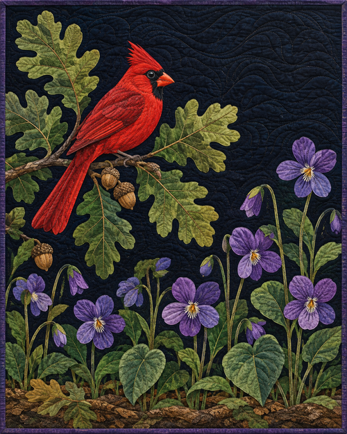 Illinois Wildflower Meadow quilt blanket design