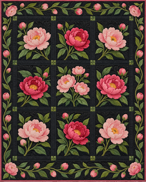 Indiana Flower Garden quilt blanket design