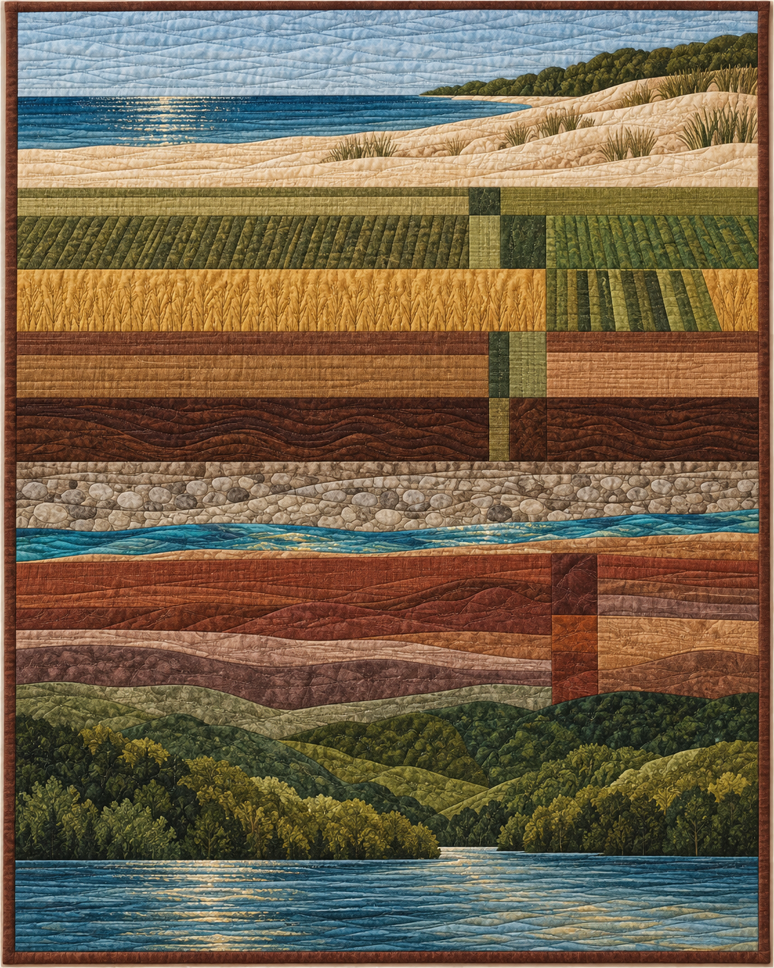 Indiana Landscape Strata quilt blanket design
