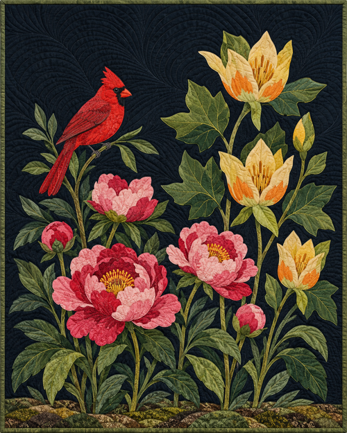 Indiana Wildflower Meadow quilt blanket design