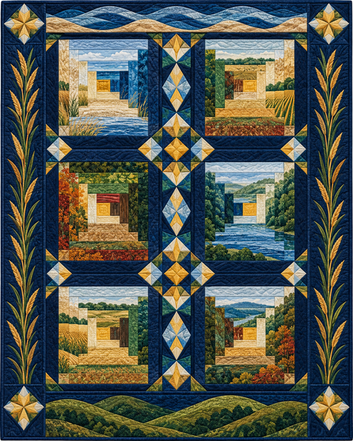 Indiana Pineapple Radiance quilt blanket design