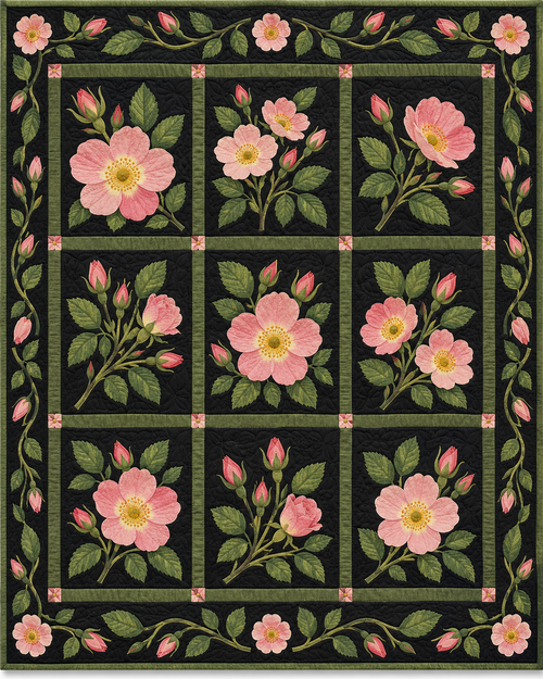 Iowa Flower Garden quilt blanket design