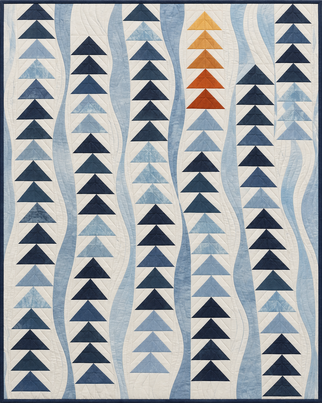 Iowa Waterway Geese quilt blanket design