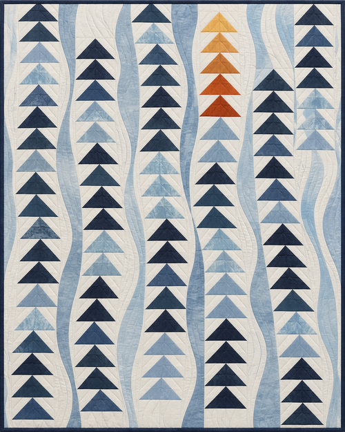 Iowa Waterway Geese quilt blanket design