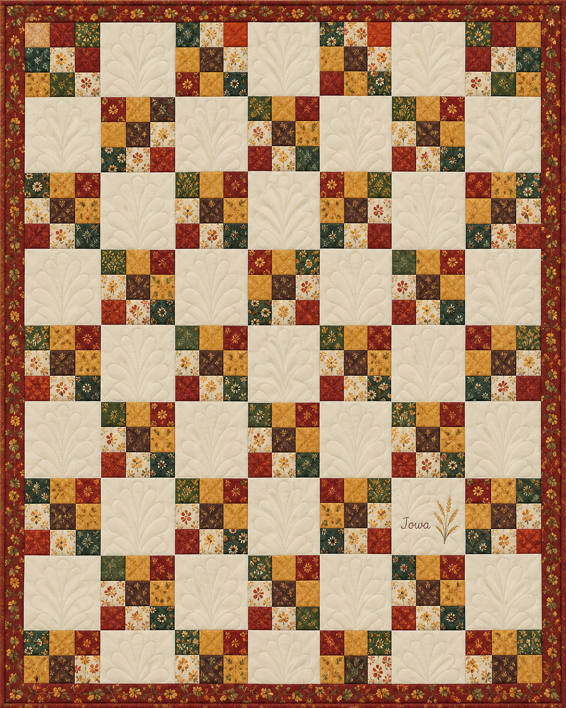 Iowa Harvest Chain quilt blanket design