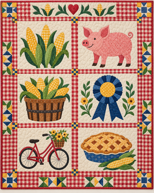 Iowa Local Table quilt blanket design