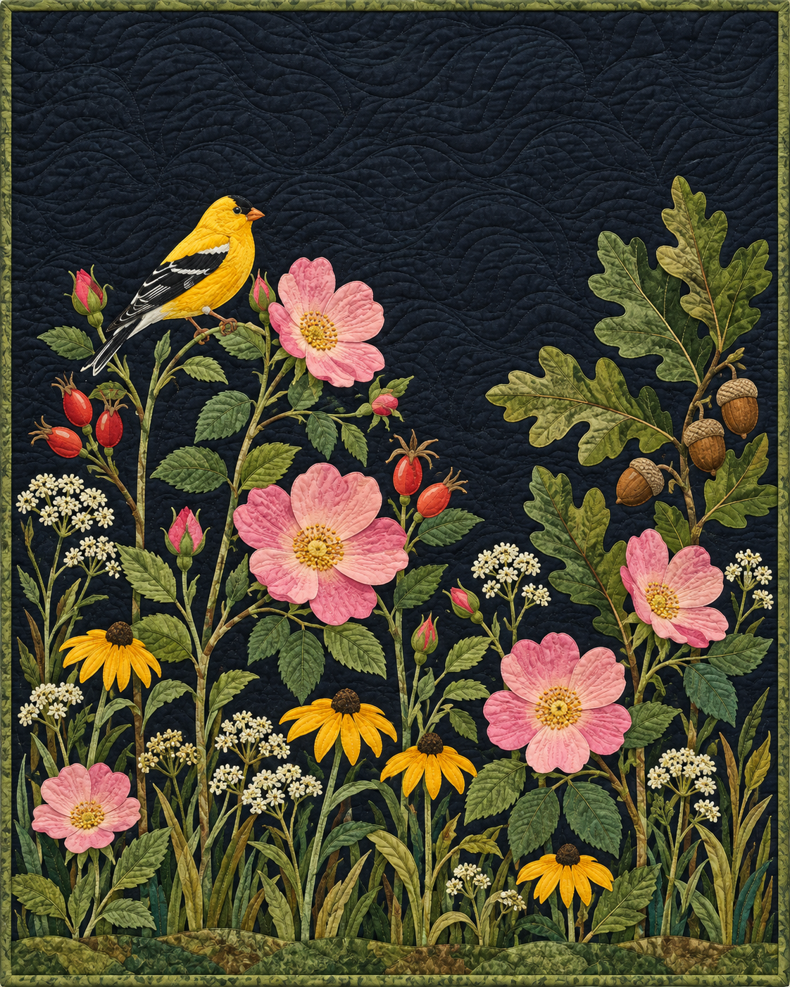 Iowa Wildflower Meadow quilt blanket design
