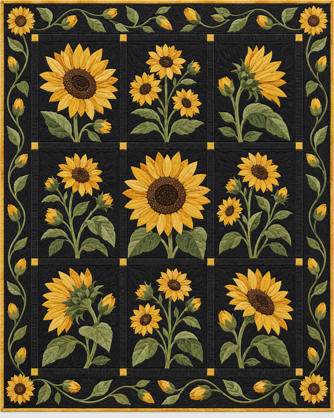 Kansas Flower Garden quilt blanket design