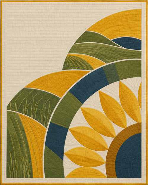 Kansas Morning Orchard quilt blanket design