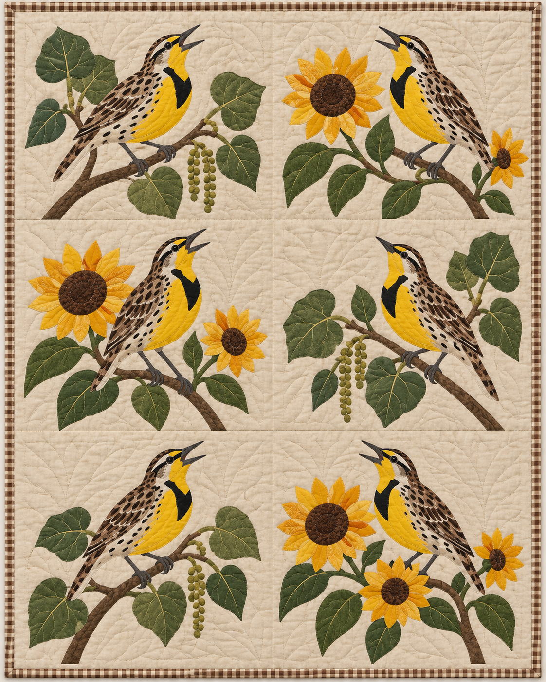 Kansas Birdsong quilt blanket design