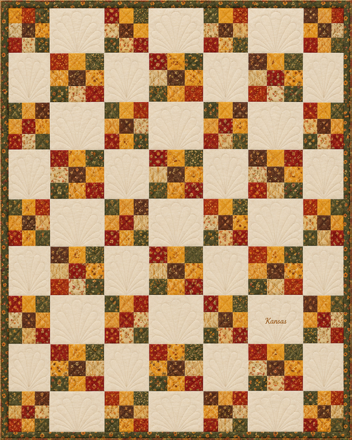 Kansas Harvest Chain quilt blanket design