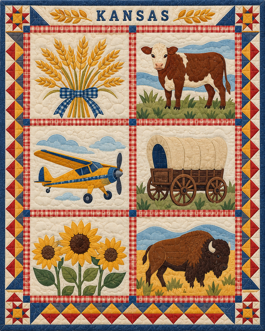 Kansas Local Table quilt blanket design