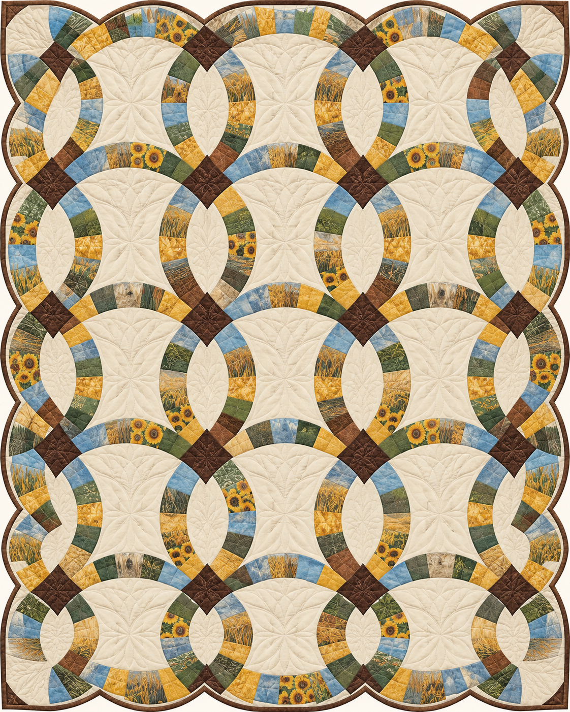 Kansas Ribbon Rings quilt blanket design
