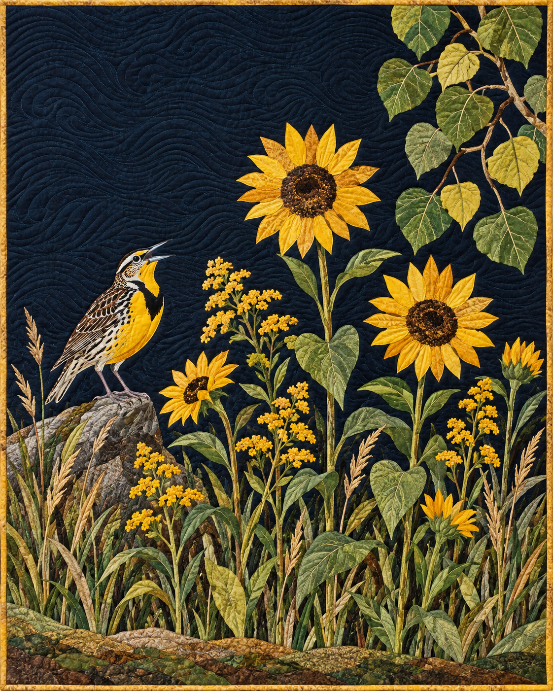 Kansas Wildflower Meadow quilt blanket design