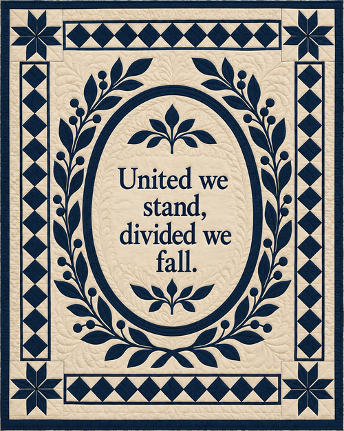 Kentucky Motto Medallion quilt blanket design