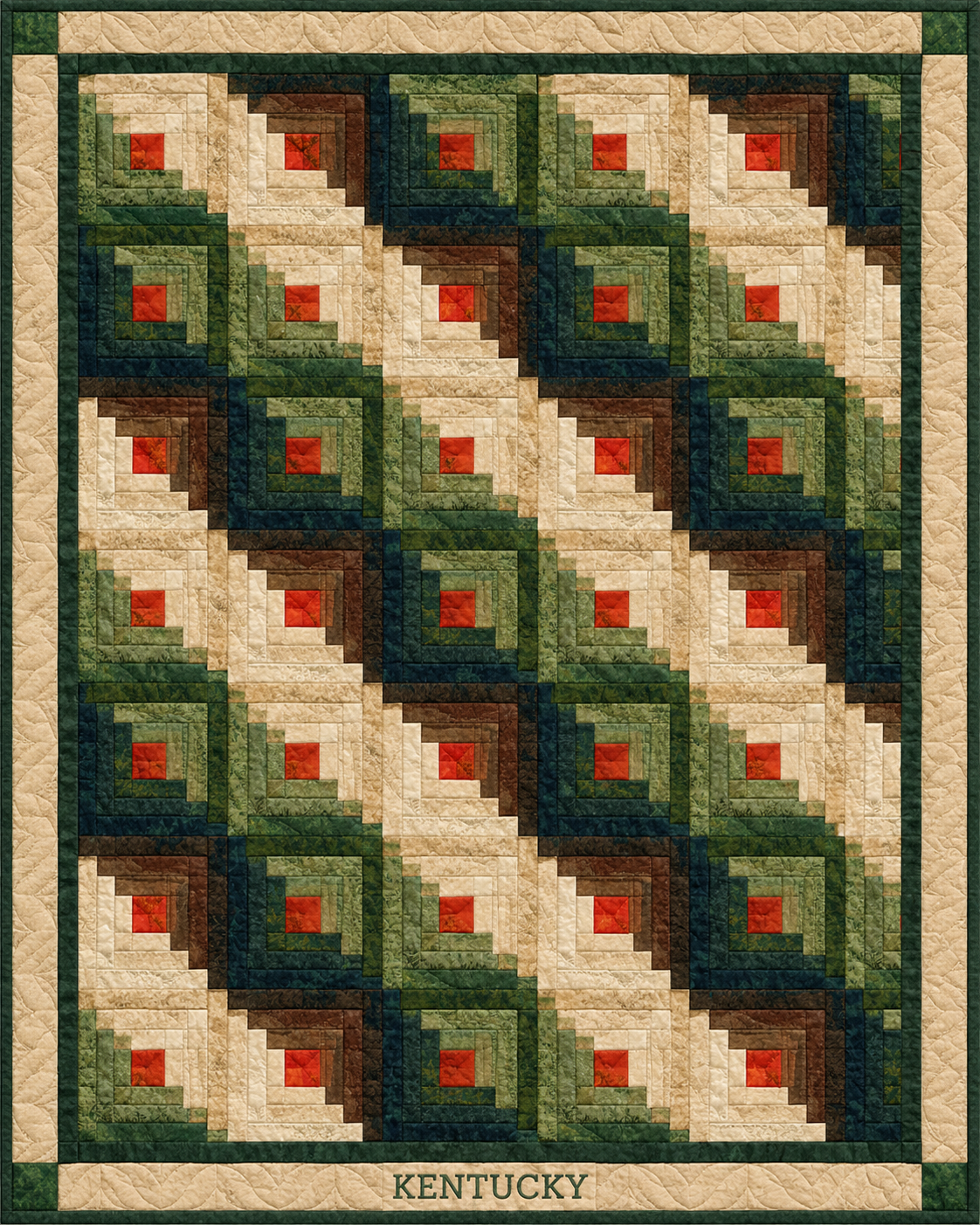 Kentucky Cabin Light quilt blanket design