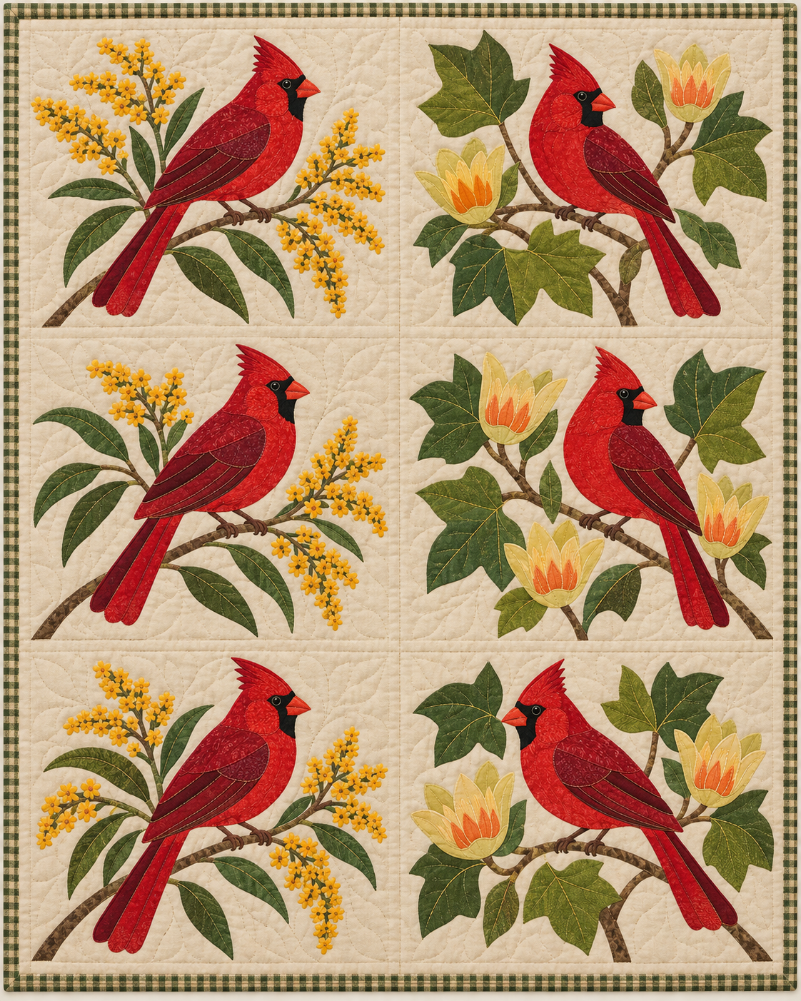 Kentucky Birdsong quilt blanket design