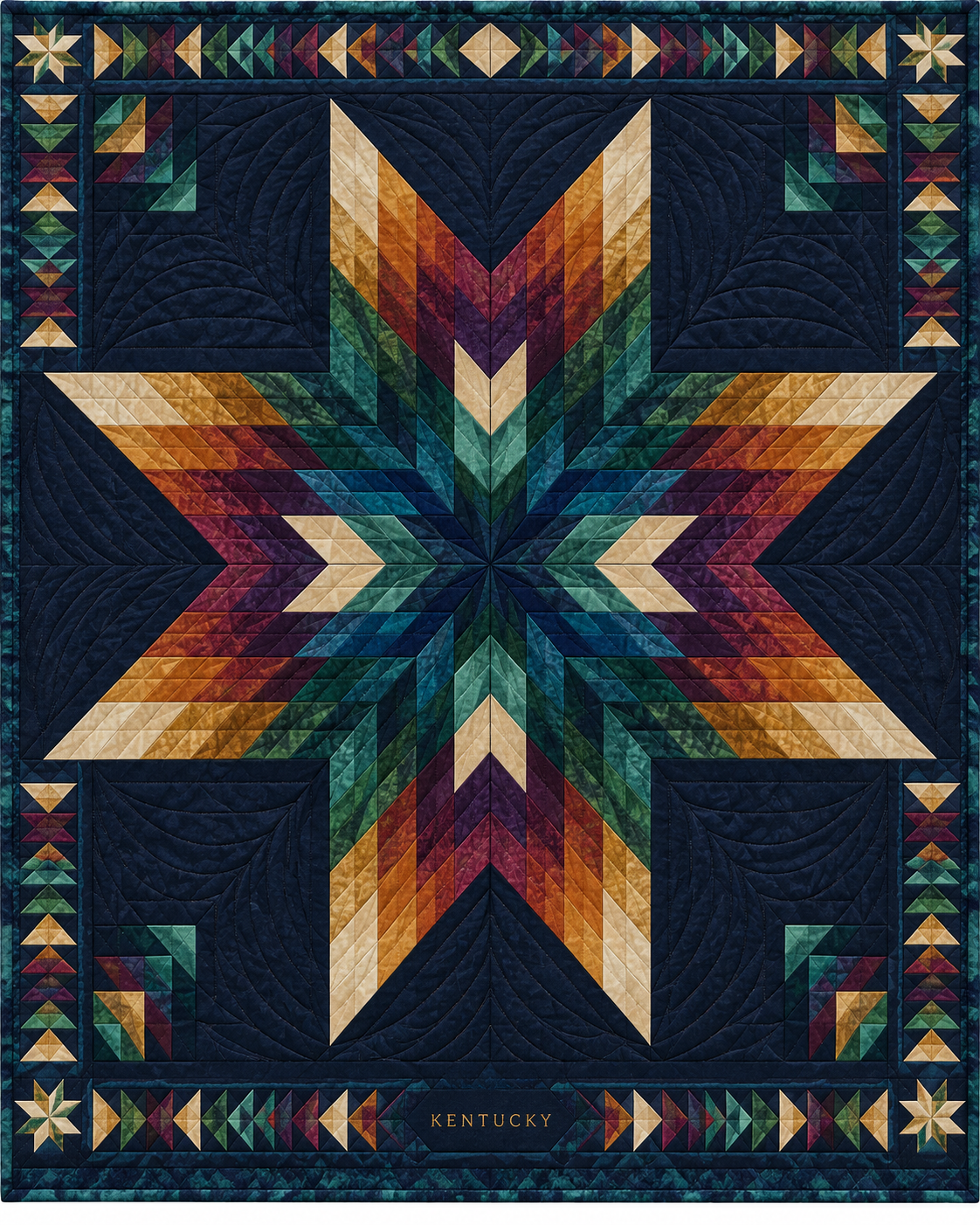 Kentucky Night Stars quilt blanket design