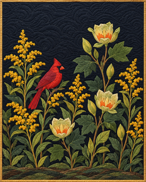 Kentucky Wildflower Meadow quilt blanket design