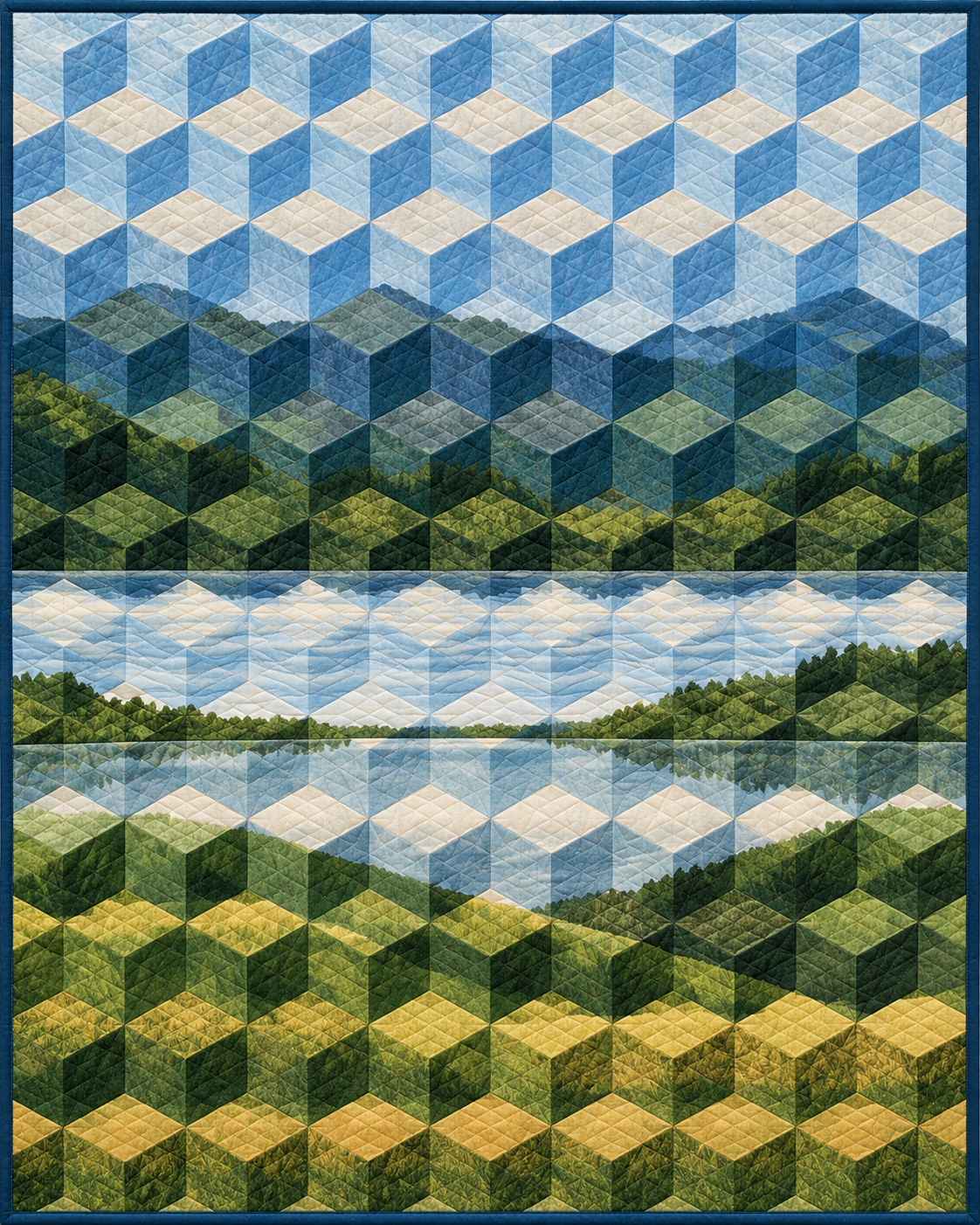 Kentucky Diamond Horizon quilt blanket design