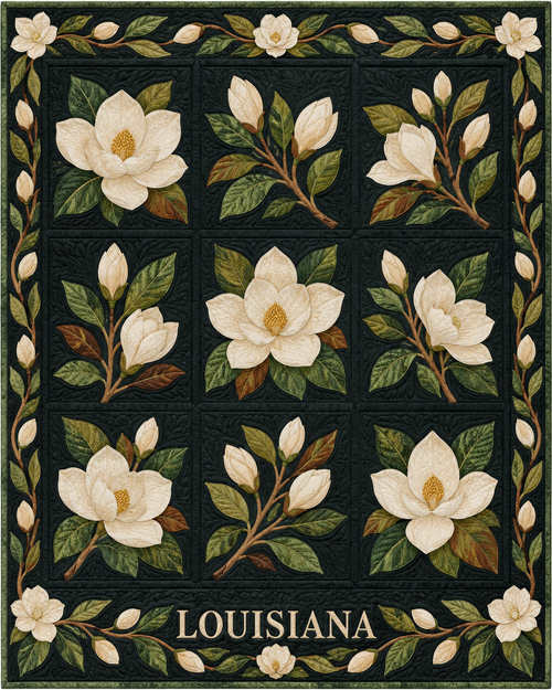 Louisiana Flower Garden quilt blanket design