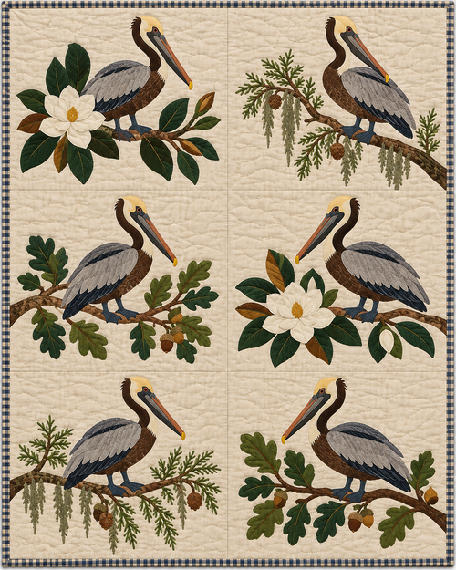 Louisiana Birdsong quilt blanket design