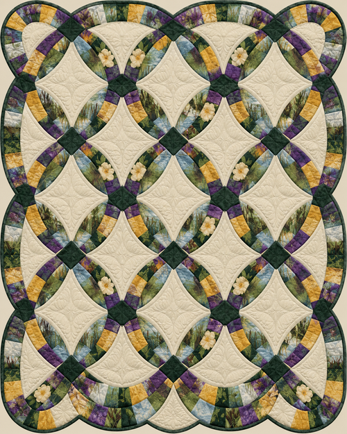 Louisiana Ribbon Rings quilt blanket design