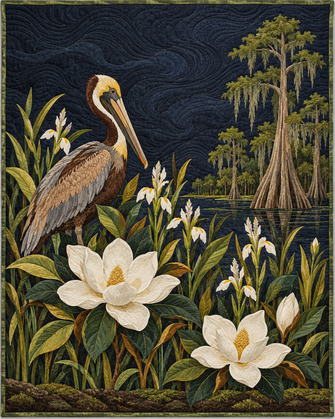 Louisiana Wildflower Meadow quilt blanket design
