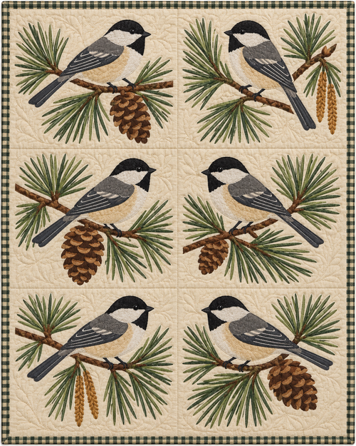 Maine Birdsong quilt blanket design