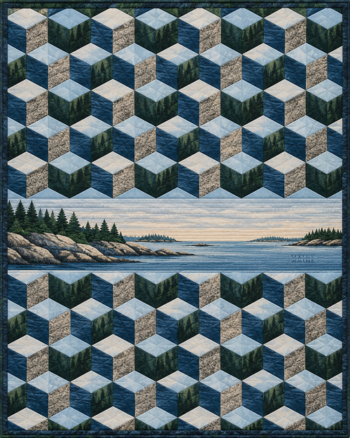 Maine Diamond Horizon quilt blanket design