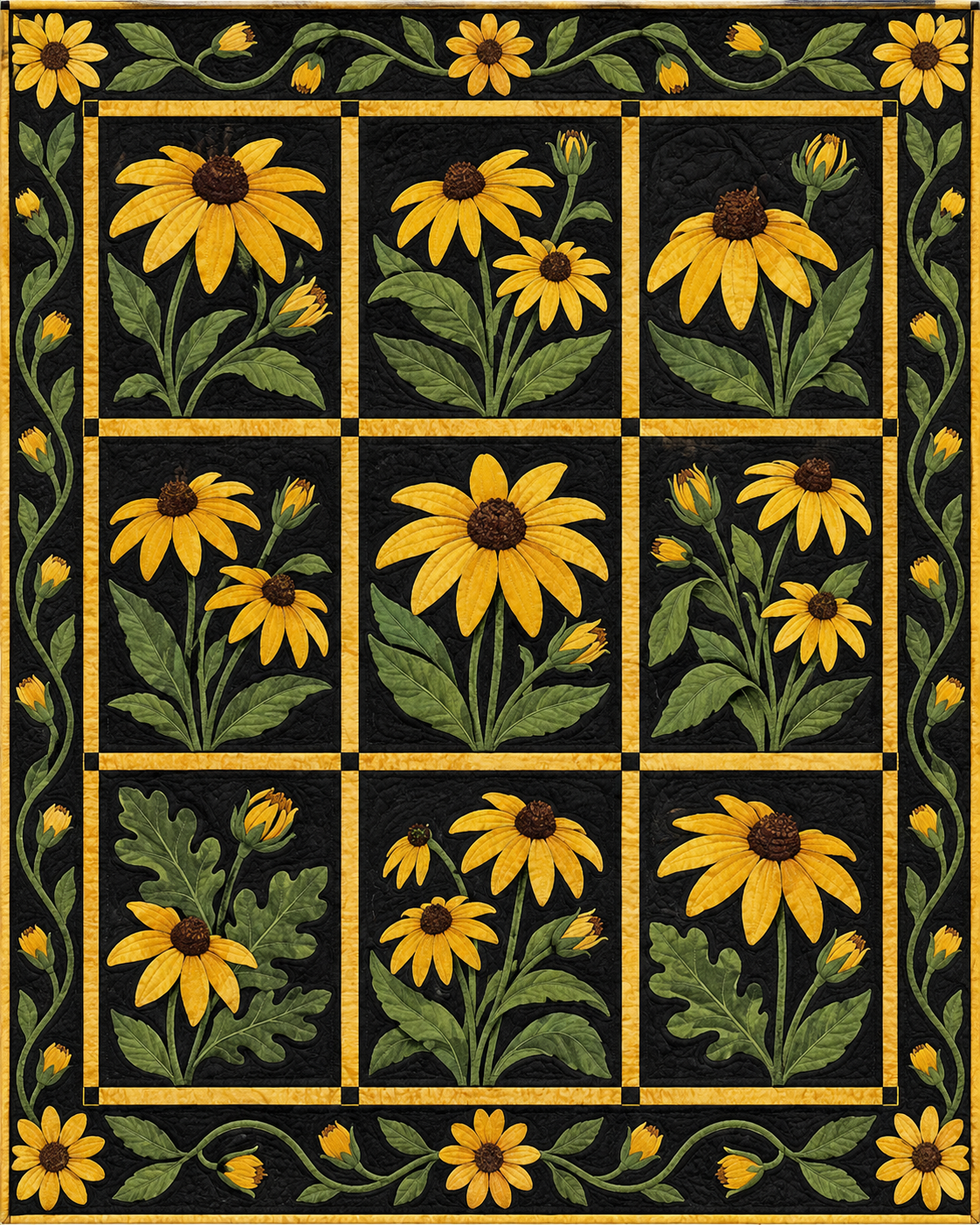 Maryland Flower Garden quilt blanket design