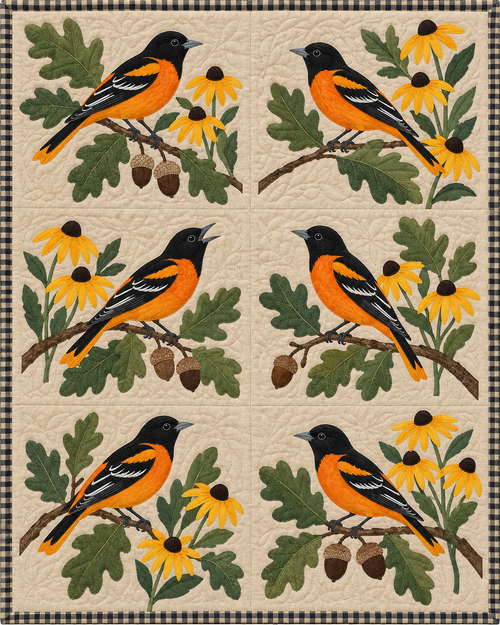 Maryland Birdsong quilt blanket design