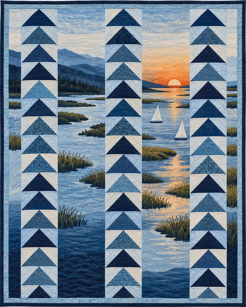 Maryland Waterway Geese quilt blanket design