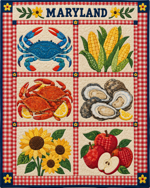 Maryland Local Table quilt blanket design