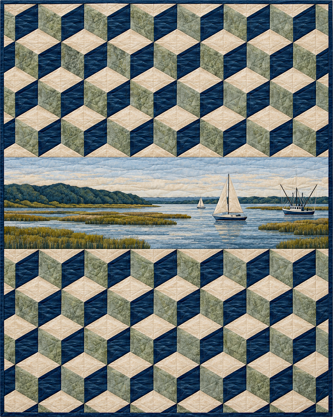 Maryland Diamond Horizon quilt blanket design